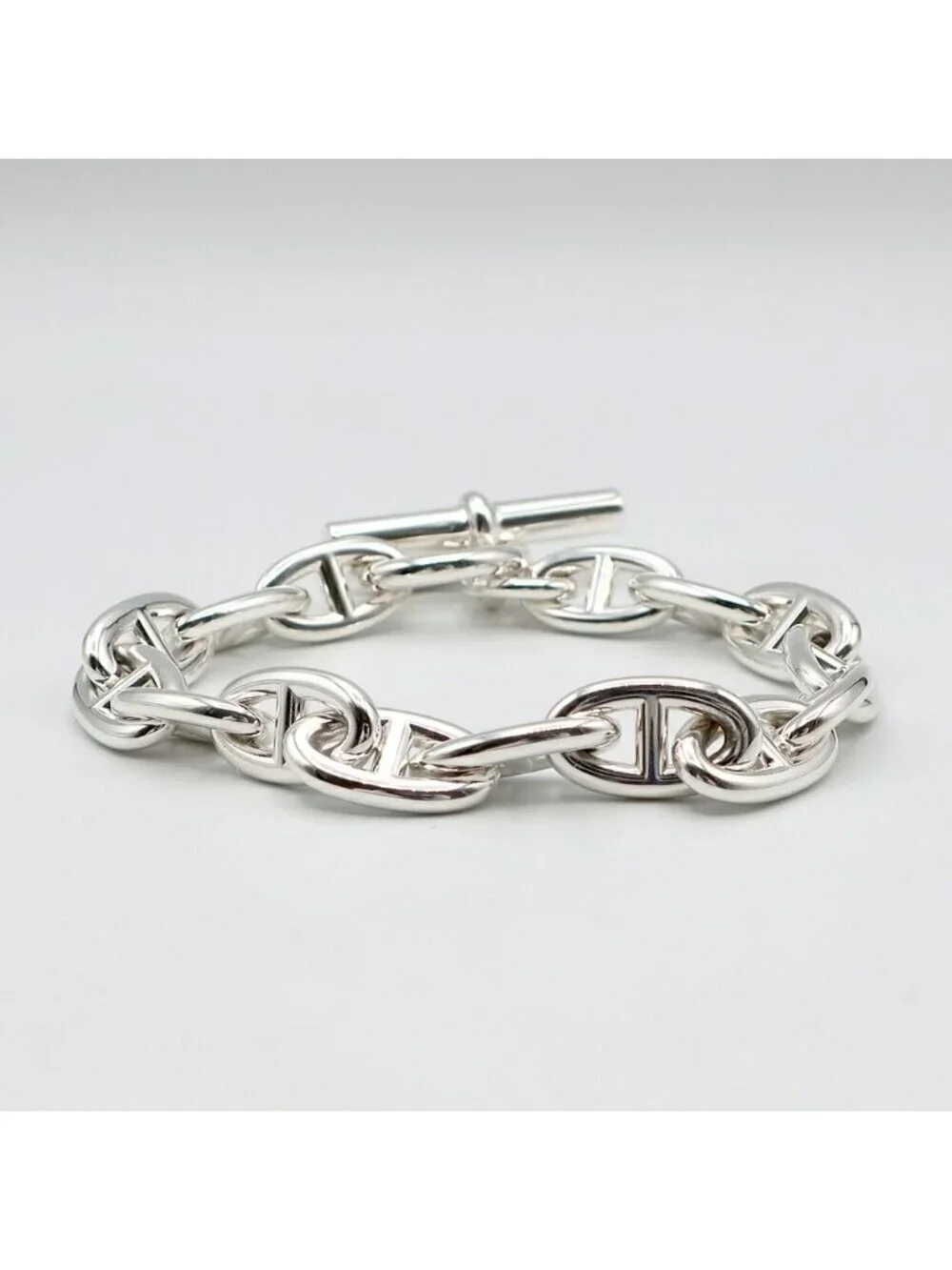 Hermes Chaine D'ancre GM Bracelet 925 Silver 15 Links